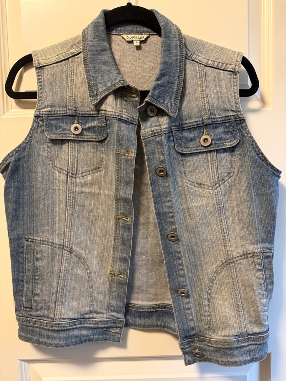 Nostalgia Light Blue Washed Denim Vest